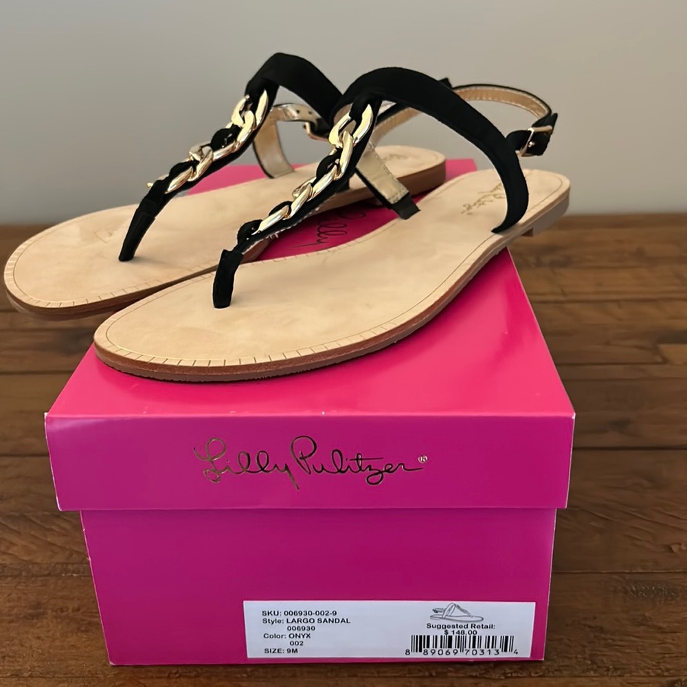 NIB Lilly Pulitzer Largo sandal onyx size 9